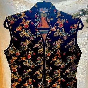 Elegant Embroidered silk gown